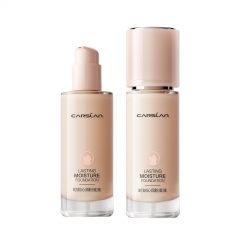 CARSLAN Lasting Moisture Foundation, 24H Longlasting Medium Coverage Dewy Finish Face Makeup, Poreless, Lightweight, Waterproof, Oil Free Liquid Foundation