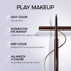 CARSLAN Longlasting Eyeliner Pencil, 12H Longlasting Eyeliners