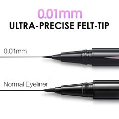 CARSLAN Slender Smooth Liquid Eyeliner, Black Eyeliner Liquid Liner, 12H Longlasting Eyeliners, Waterproof & Smudgeproof High Pigmented Eyeliners for Eye Makeup, Black