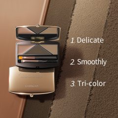 CARSLAN Eyebrow Makeup Kit 3Color Brow Eyebrow Palette , Waterproof Shapes Eyebrows Palette with Spoolie Brush Eyebrow Powder Palette Kit for Makeup Women