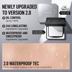[2.0] CARSLAN Updated Version Black Magnet Loose setting & Pressed Setting Powder Duo Strong Oil Control Longlasting Waterproof Sweatproof Blurring Pores Matte  Flawless Finish