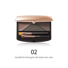 CARSLAN Eyebrow Makeup Kit 3Color Brow Eyebrow Palette , Waterproof Shapes Eyebrows Palette with Spoolie Brush Eyebrow Powder Palette Kit for Makeup Women
