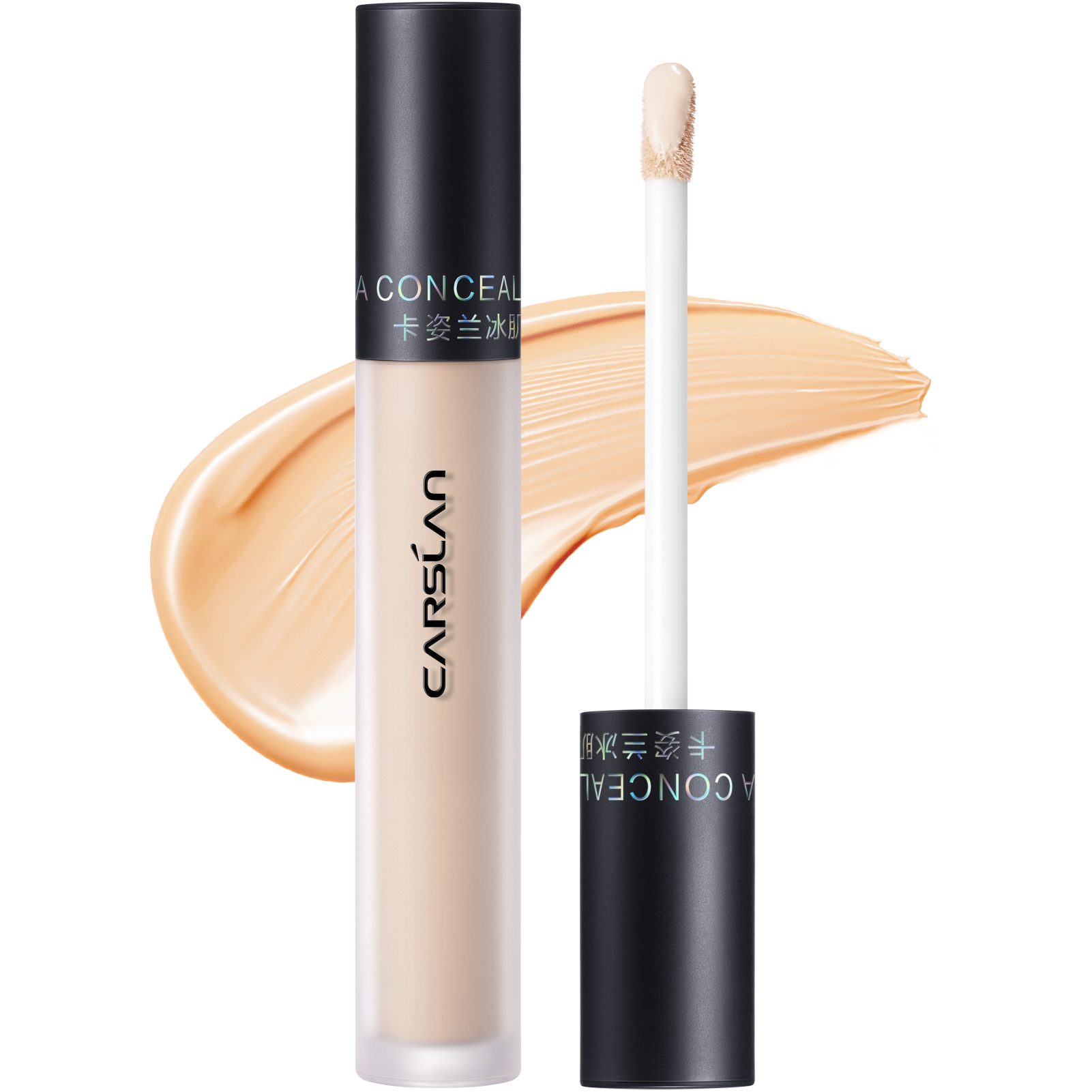 CARSLAN Hydrating Concealer - Full Coverage Matte Finish, 16H Long Lasting Corrects Dark Circles, Redness, Blemishes
