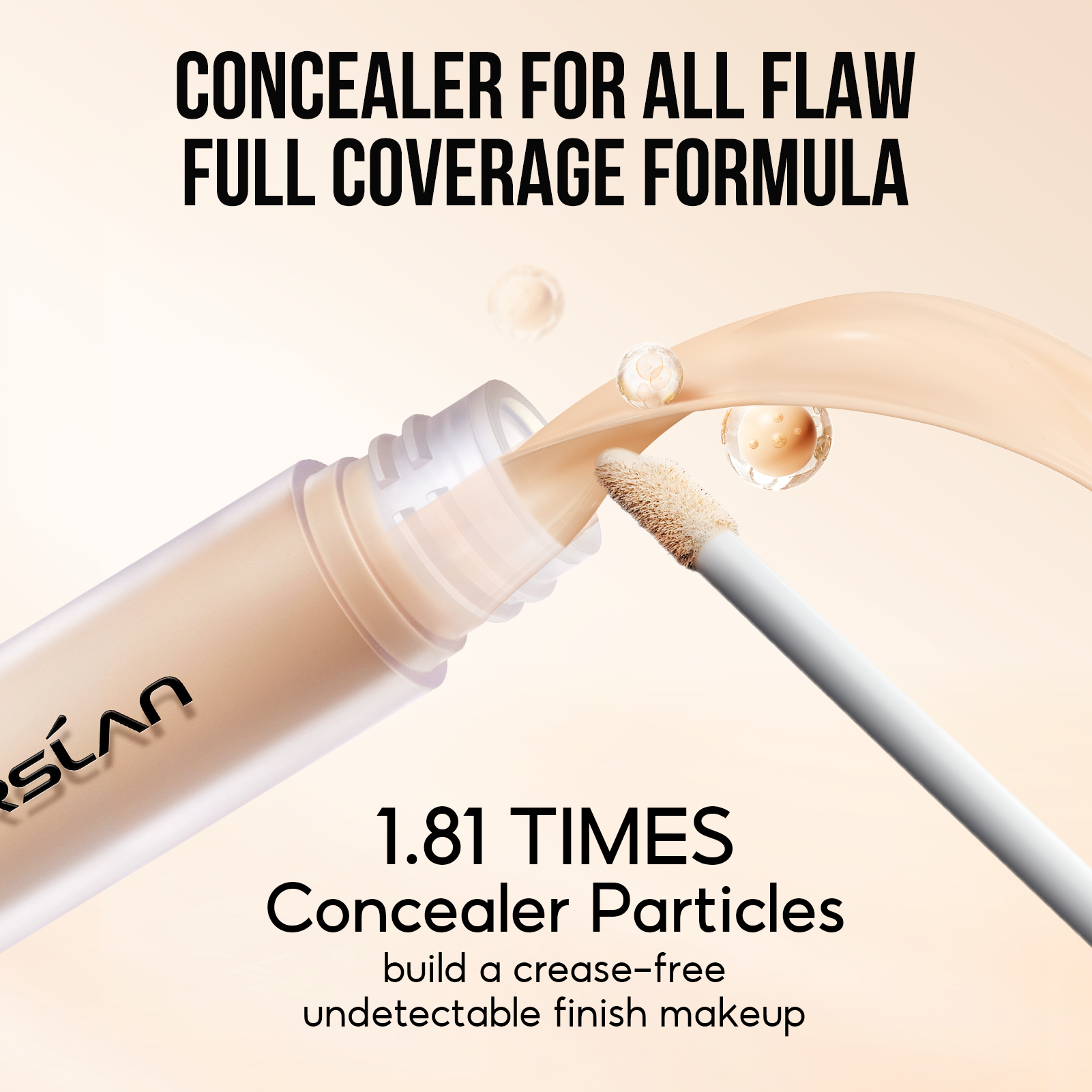 CARSLAN Hydrating Concealer - Full Coverage Matte Finish, 16H Long Lasting Corrects Dark Circles, Redness, Blemishes