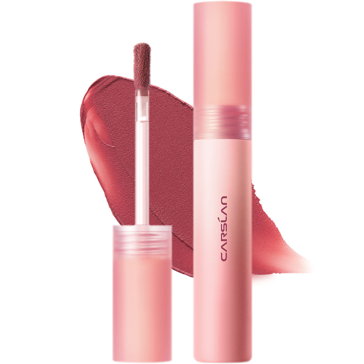 CARSLAN Light And Glutinous Mistiness Lip Mud - High Pigmented Color, Matte, Lightweight, Smooth, Moisturizing Lipstick with Vitamin E, Hyaluronic Acid