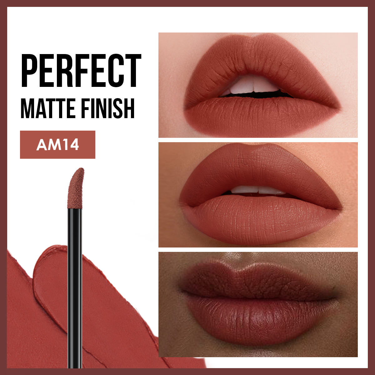 CARSLAN Matte Liquid Lipstick - Longwear, No-Budge, Highly Pigmented Lipcolor for All Skin Women