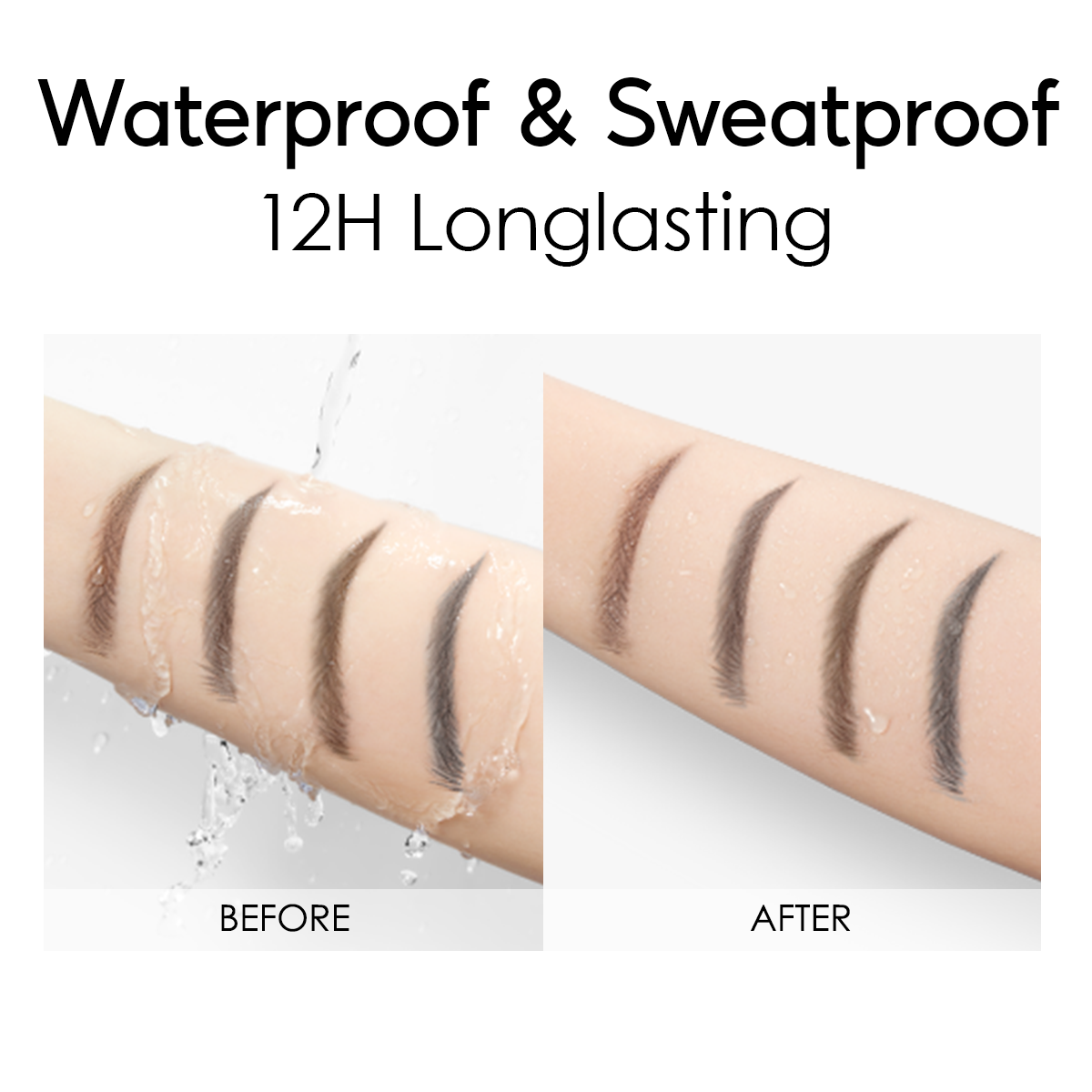 CRASLAN Makeup Brow Eyebrow Definer Pencil, Waterproof, Longlasting, Dual-Sided Brow Brush with Refill & Spoolie,Triangle Tip