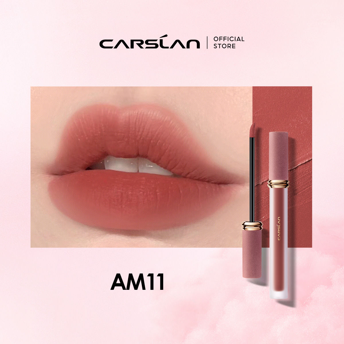CARSLAN Matte Liquid Lipstick - Longwear, No-Budge, Highly Pigmented Lipcolor for All Skin Women
