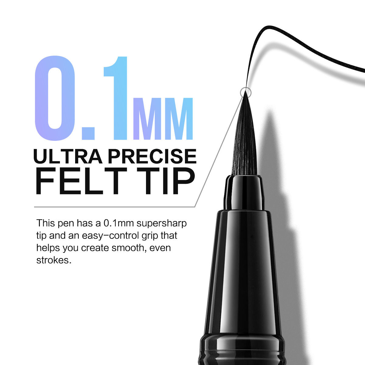 (Gift Only, Do Not Buy) CARSLAN Longlasting Liquid Eyeliner, Waterproof, Smudgeproof, 12H Longwear Eye Liner Pencil (Black)