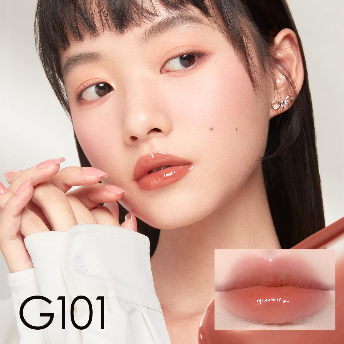 (Gift Only, Do Not Buy) CARSLAN Hydrating Lip Gloss Serum, Moisturizing, Plunping, Shiny Lip Glow, Tinted Lip Care with Vitamin E, Crithmum Maritimum Essential oil (Sample 1g, G101)