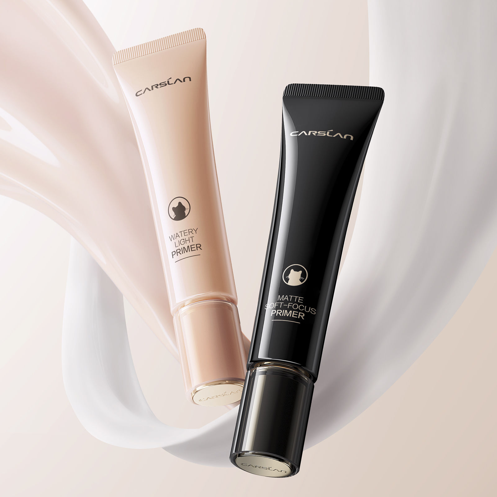 CARSLAN Poreless Face Primer for Foundation Makeup, Long Lasting Hydrating, Smoothing, Lightweight, Perfecting Face Primer with Hyaluronic Acid, 01 Water Light Primer for Dry Skin, 1.23Oz