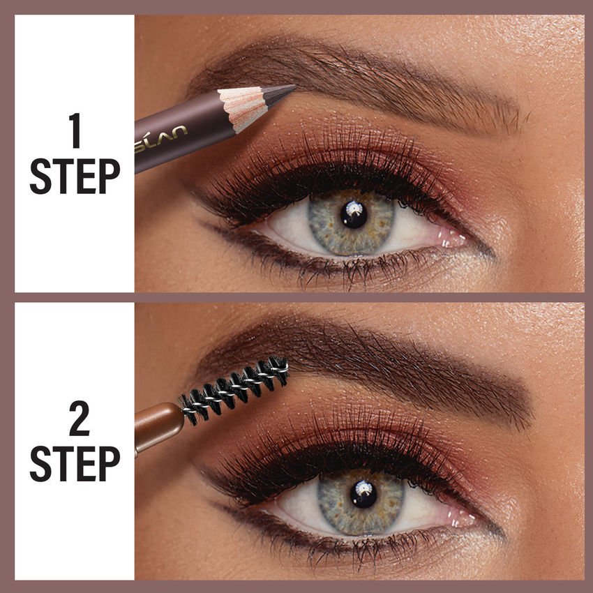 CARSLAN Natural Shaping Eyebrow Pencil, Definer Eyebrow Color, Waterproof, Longlasting, Blending Brush