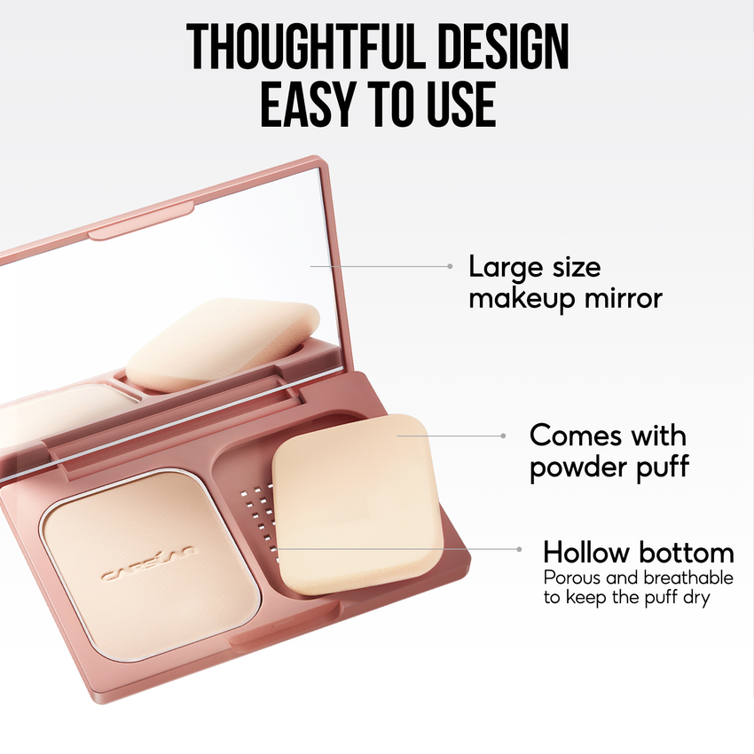 CARSLAN Forever Glamour Translucent Pressed Setting Powder, Matte, Oil Control, Poreless, Smoothing, 12h Longlasting Face Powder Makeup For All Skin Tones