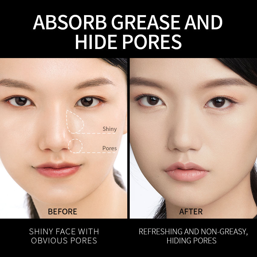 CARSLAN 24H Oil Control Translucent Pressed Powder Compact Foundation Waterproof Concealer Loose Setting Power Face Makeup