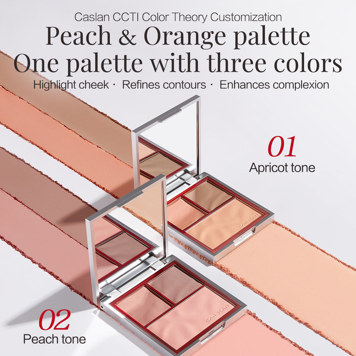 CARSLAN Soft Mist Plumper Cheek Palette, 10.5g/0.37Oz