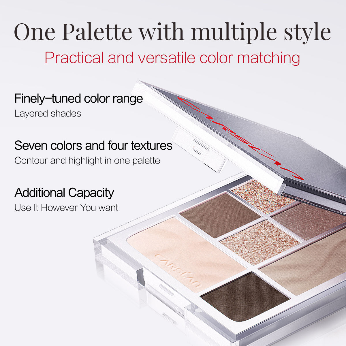 CARSLAN Soft Mist Essence Seven Color Product Name Eyeshadow Palette, 10g/0.35Oz