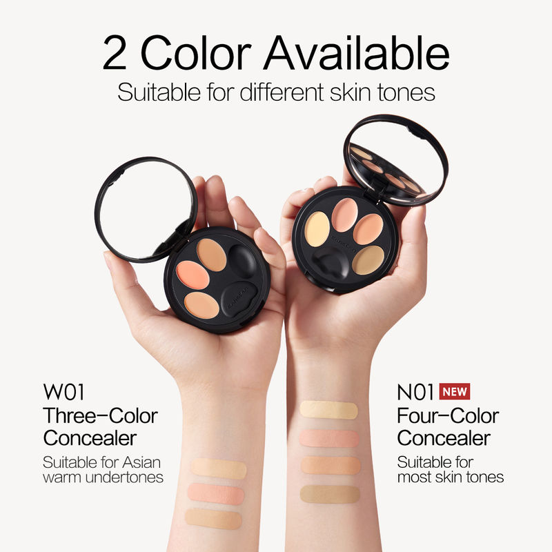 CARSLAN Flexible Tri-Color / Four-Color Concealer, 3g/0.1Oz