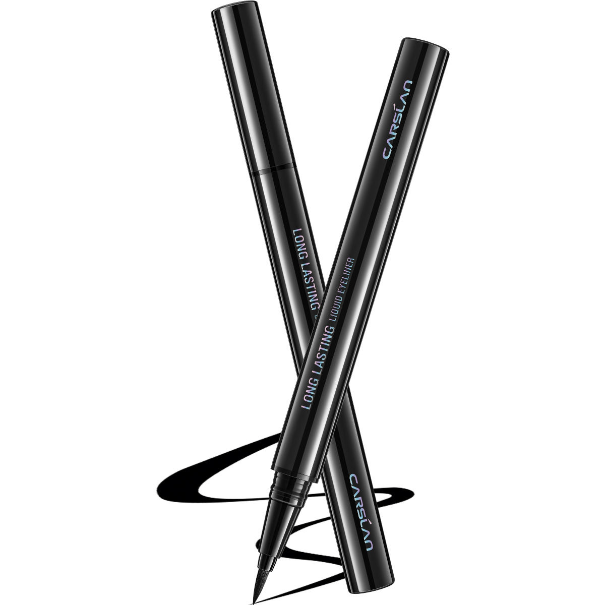 CARSLAN Longlasting Liquid Eyeliner, Waterproof, Smudgeproof, 12H Longwear Eye Liner Pencil