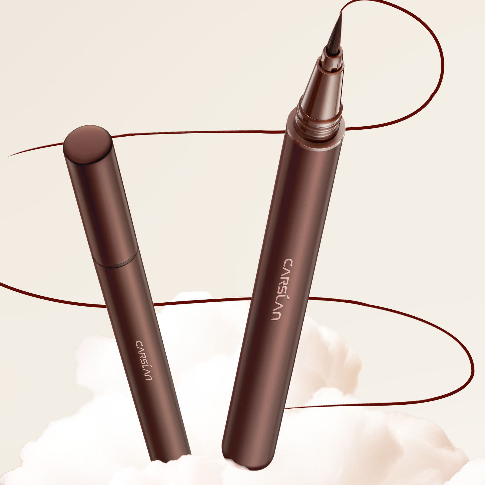 [US Available]CARSLAN Liquid Eyeliner, Black Eyeliner Liquid Liner, 12H Longlasting Eyeliners, Waterproof & Smudgeproof High Pigmented Eyeliners for Eye Makeup