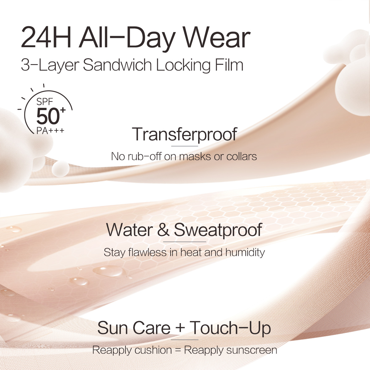 Carslan Cloud Touch Soft Focus Sunscreen Air Cushion Cream, 14g/0.49 Oz