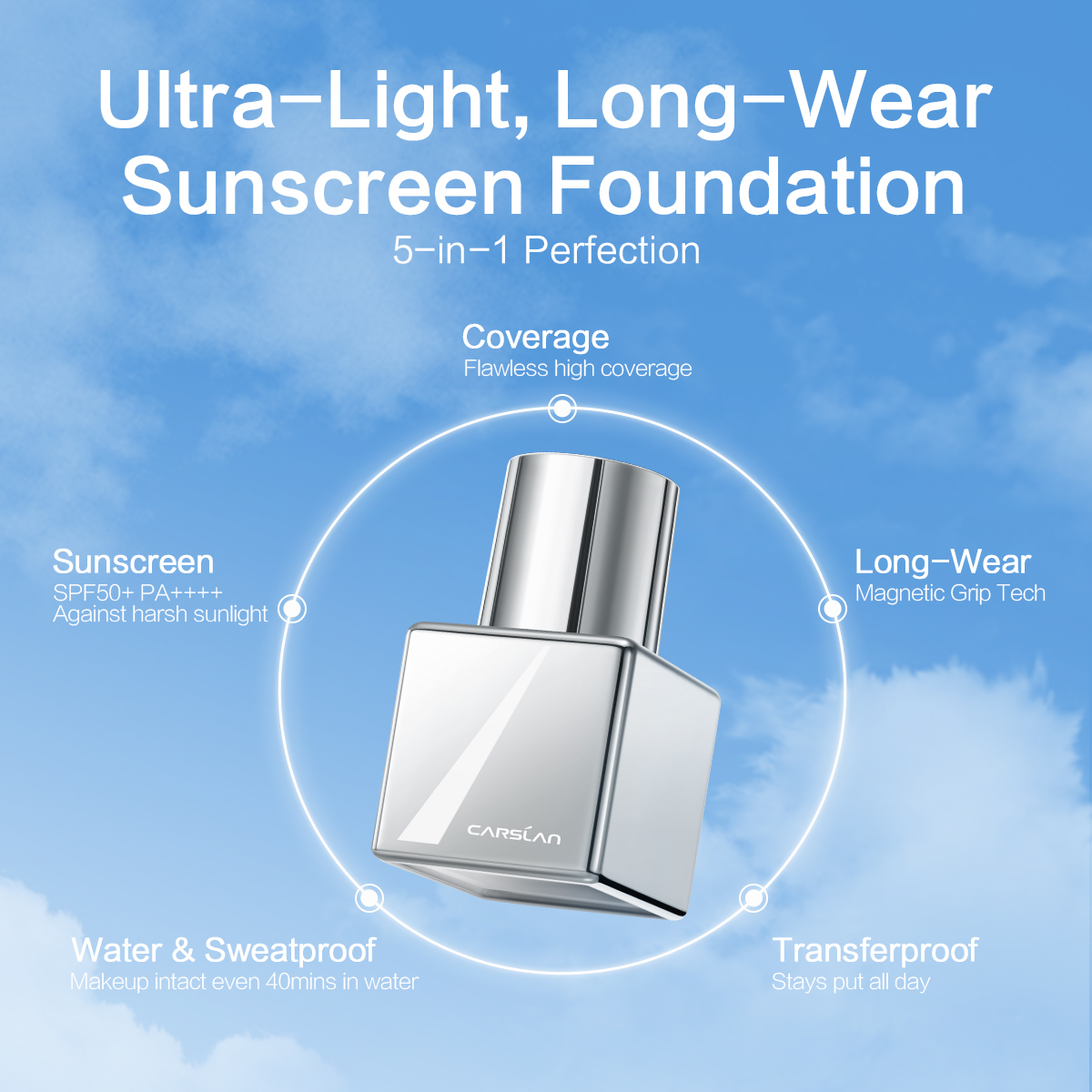 Carslan Cloud Touch Soft Focus Sunscreen Foundation, 30ml/1.02fl Oz