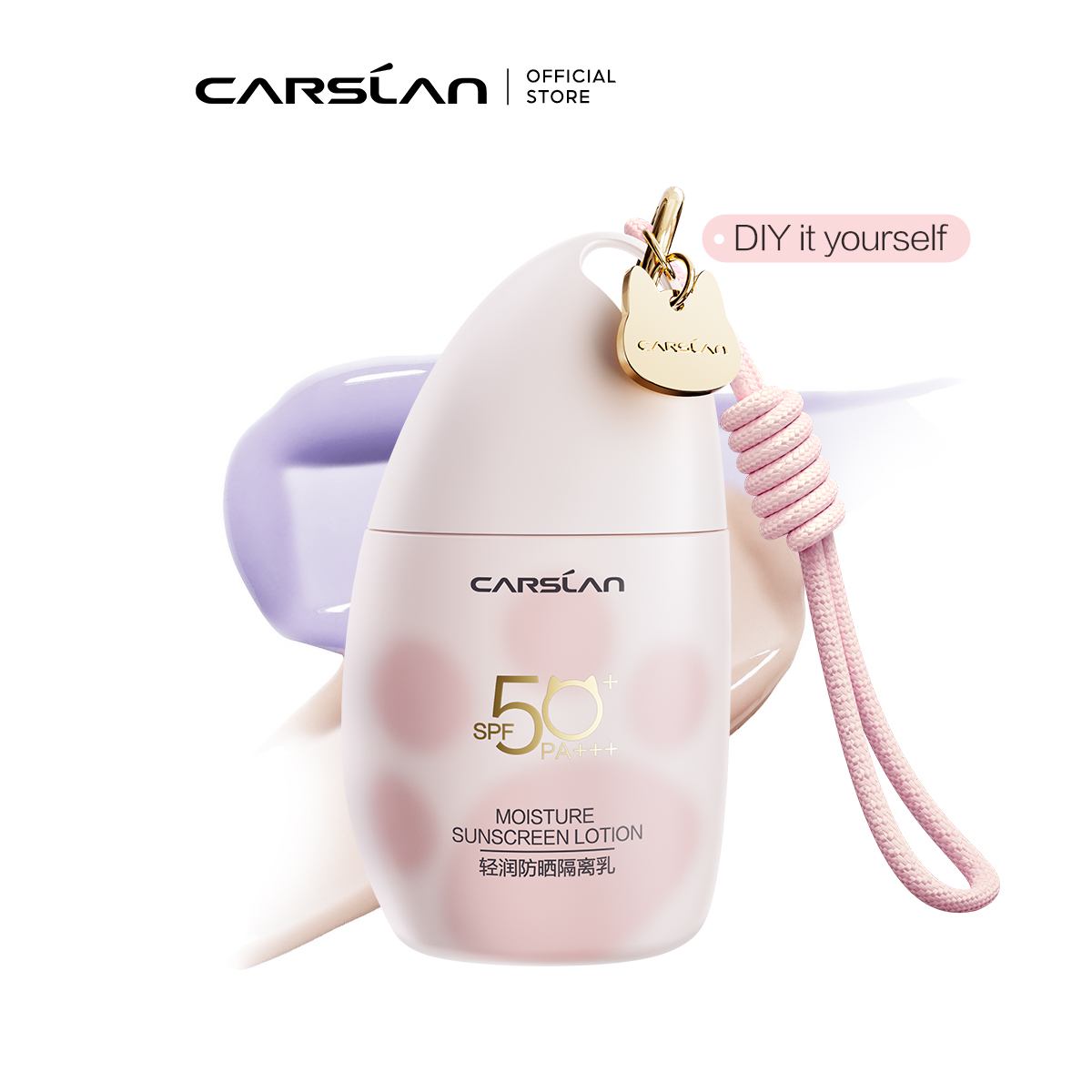 Carslan Mositure Sunscreen Lotion SPF50+ PA+++ Hydrating Smooth Brighten Natural Mutitasker Tinted Cream 35g