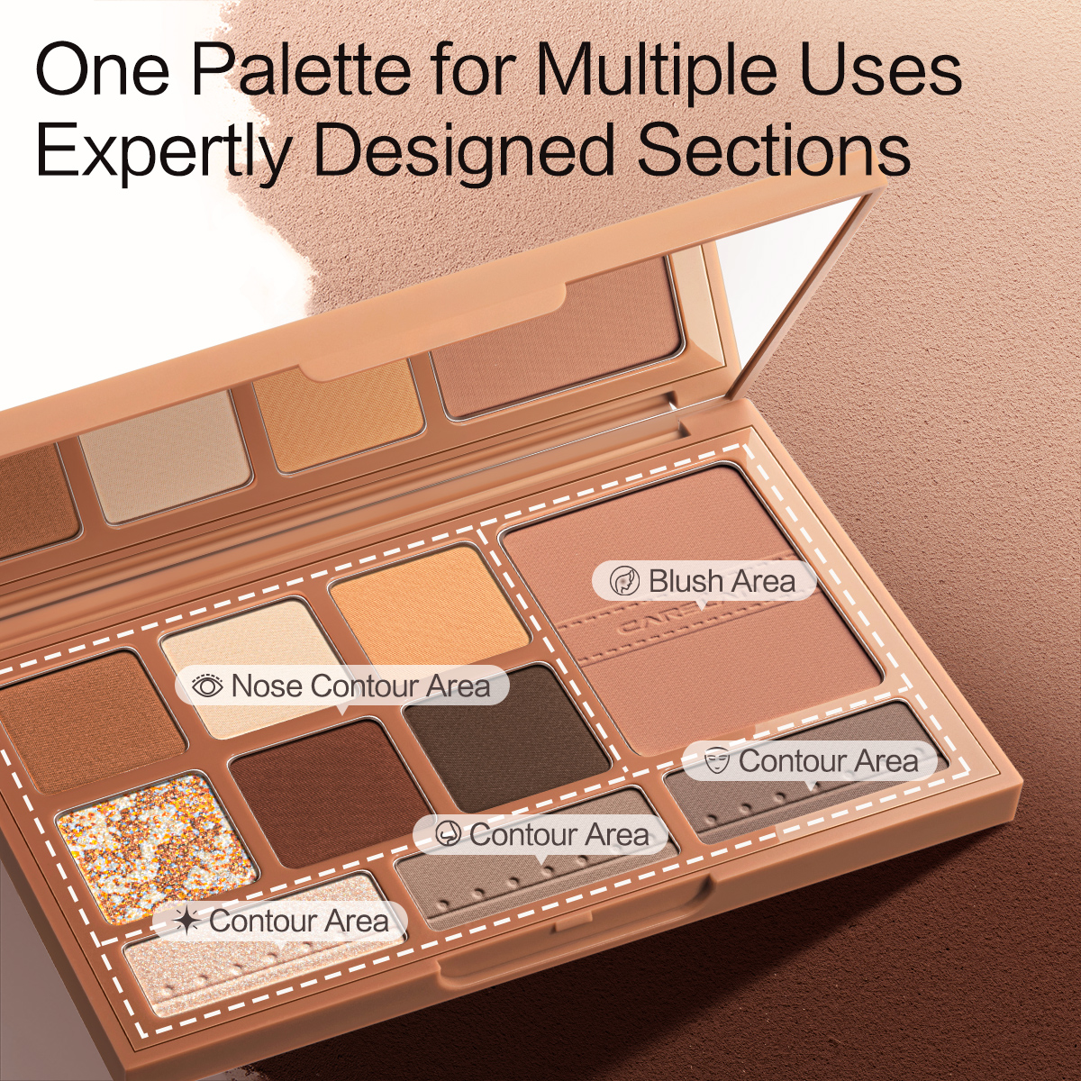 CARSLAN Skily Twinkle Comprehensive Palette,18g/0.63Oz