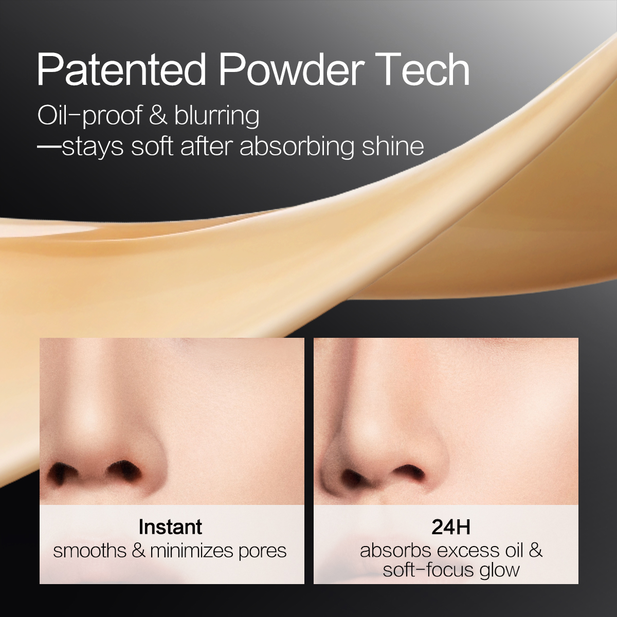 CARSLAN Black Magnet Foundation 24H Natural Blurring Flawless Coverage, 30g/1.02fl Oz