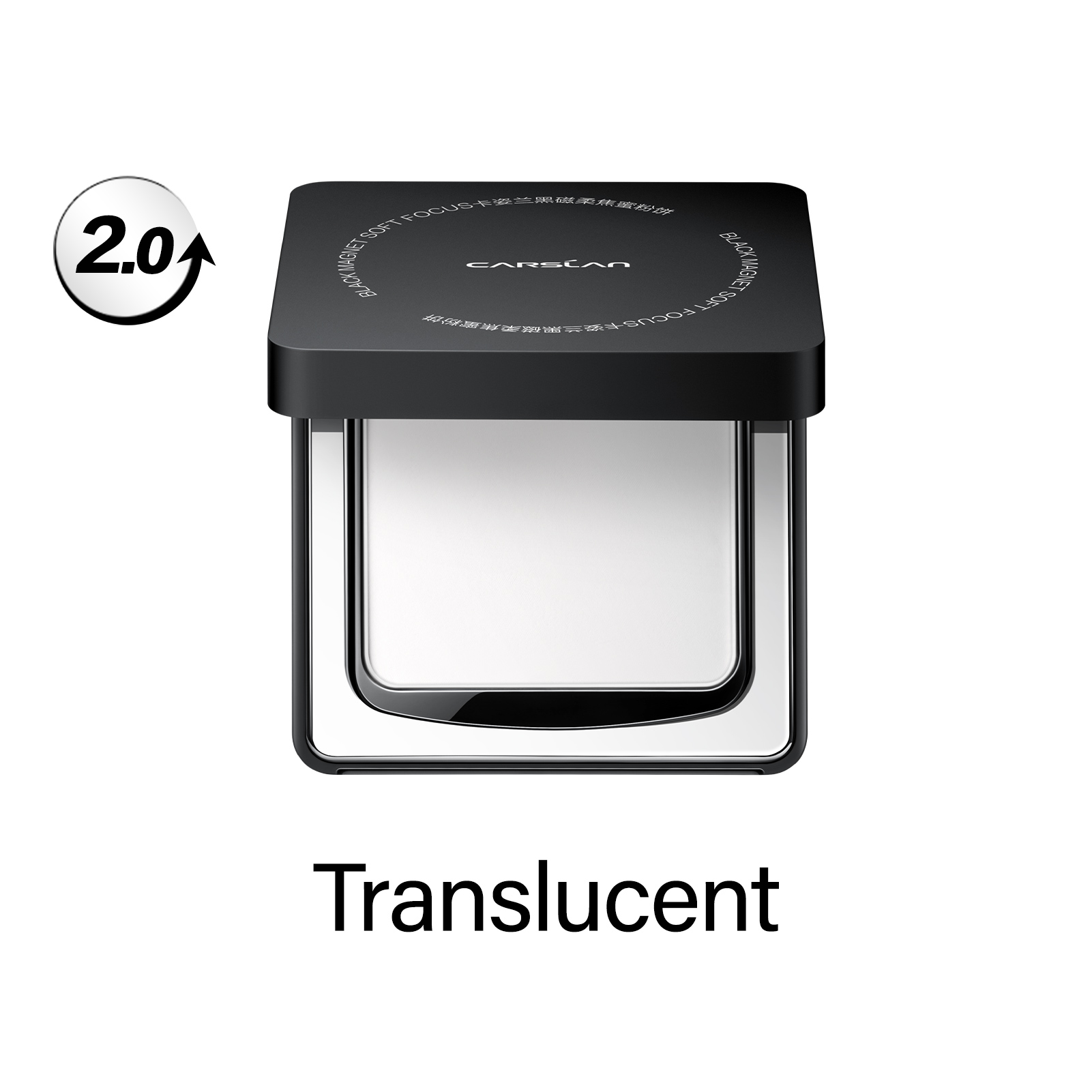 [2.0] CARSLAN Updated Version Black Magnet Loose setting & Pressed Setting Powder Duo Strong Oil Control Longlasting Waterproof Sweatproof Blurring Pores Matte  Flawless Finish