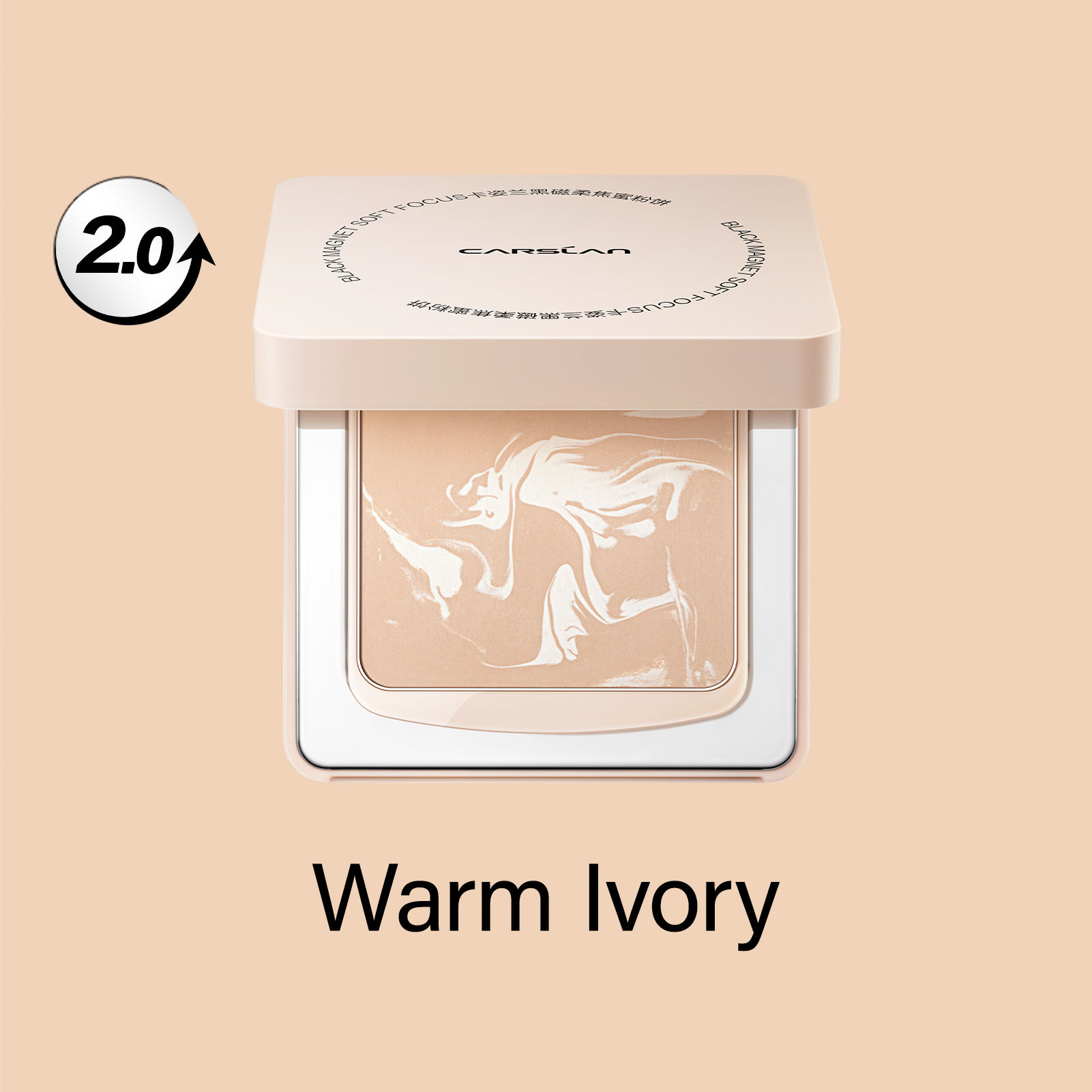 [2.0] CARSLAN Updated Version Black Magnet Loose setting & Pressed Setting Powder Duo Strong Oil Control Longlasting Waterproof Sweatproof Blurring Pores Matte  Flawless Finish