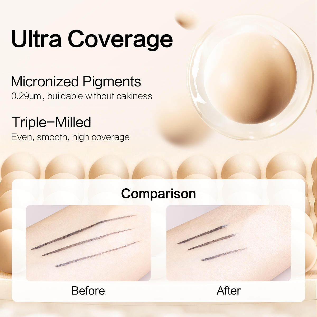 CARSLAN Full Coverage Concealer Lightweight High Coverage Flawless Makeup CoversBlemishes & Under-Eye Circles Dark Circles Redness Brightening