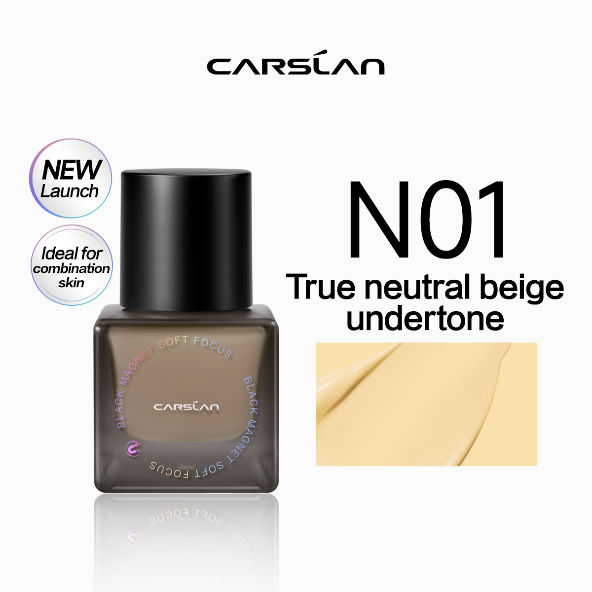 [Denim Limited] CARSLAN Black Magnet Foundation 24H Natural Blurring Flawless Coverage, 30g/1.02fl Oz