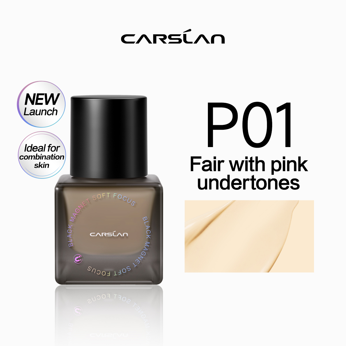 [Denim Limited] CARSLAN Black Magnet Foundation 24H Natural Blurring Flawless Coverage, 30g/1.02fl Oz