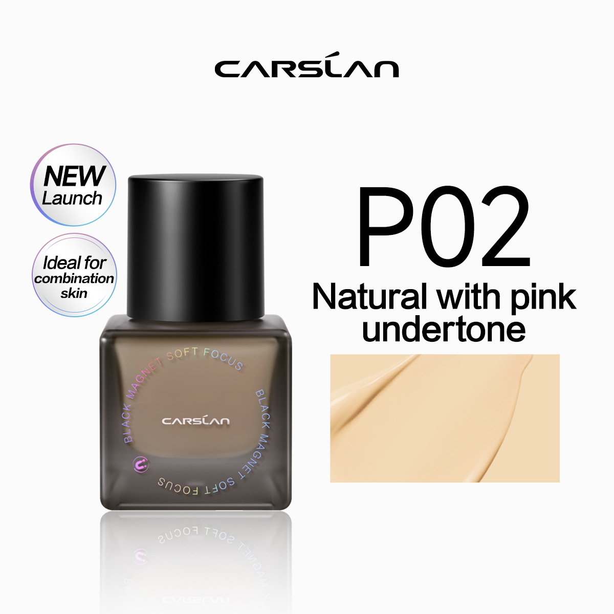 [Denim Limited] CARSLAN Black Magnet Foundation 24H Natural Blurring Flawless Coverage, 30g/1.02fl Oz