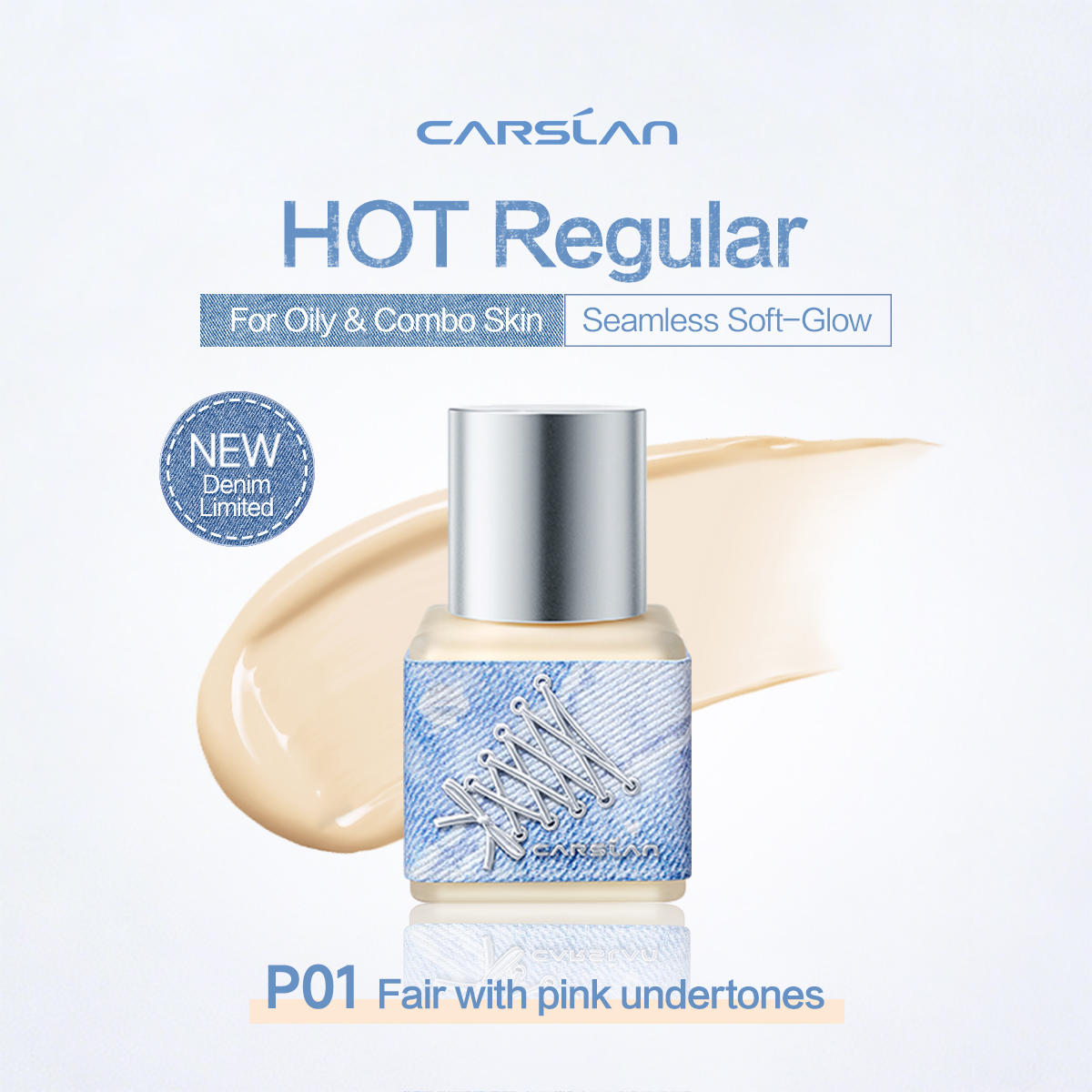[Denim Limited] CARSLAN Black Magnet Foundation 24H Natural Blurring Flawless Coverage, 30g/1.02fl Oz