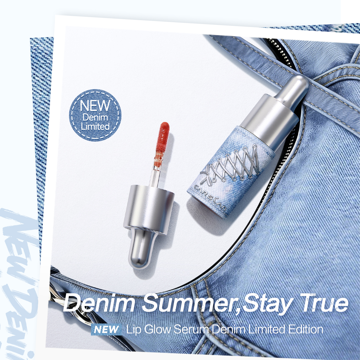[Denim Limited] Carslan Hydrating Lip Glow Serum Moisturizing Plunping Shiny Lip Glow Tinted Lip Care 4.5g