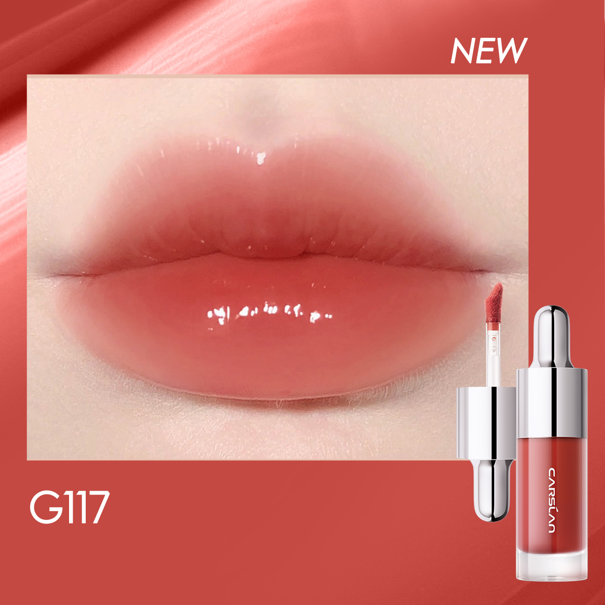 [Denim Limited] Carslan Hydrating Lip Glow Serum Moisturizing Plunping Shiny Lip Glow Tinted Lip Care 4.5g