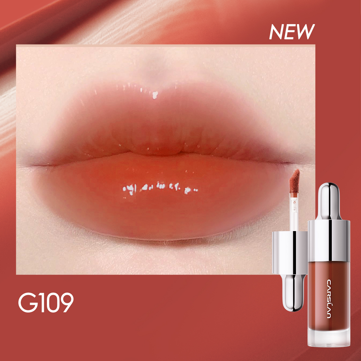 [Denim Limited] Carslan Hydrating Lip Glow Serum Moisturizing Plunping Shiny Lip Glow Tinted Lip Care 4.5g