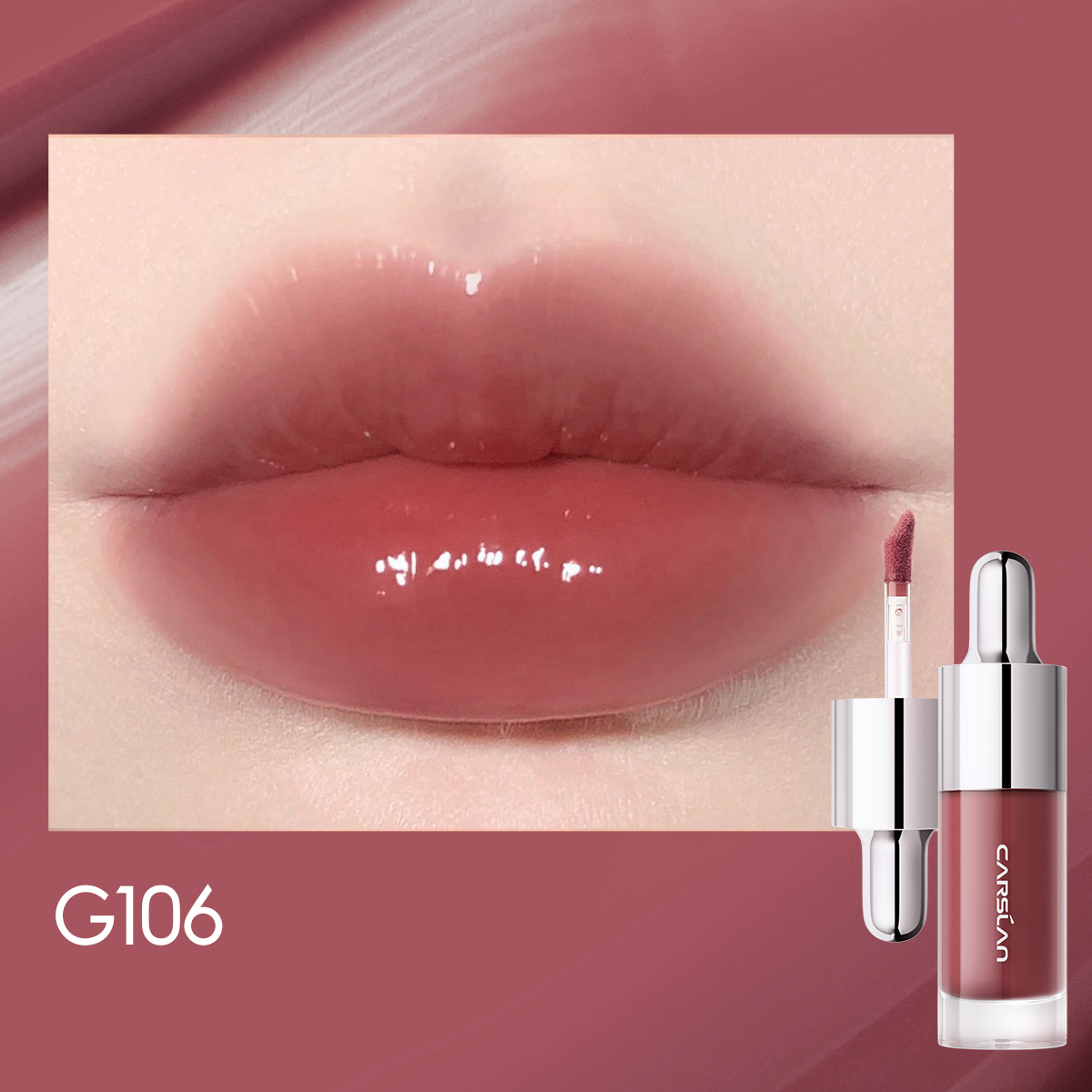 [Denim Limited] Carslan Hydrating Lip Glow Serum Moisturizing Plunping Shiny Lip Glow Tinted Lip Care 4.5g